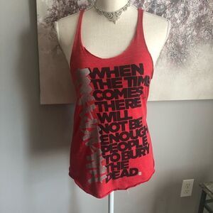 Flag nor fail bury the dead tank top limited sold out item retro workout gear